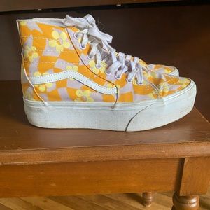 Floral Platform Vans